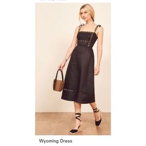 BNWT Reformation Wyoming Dress Black Size 2